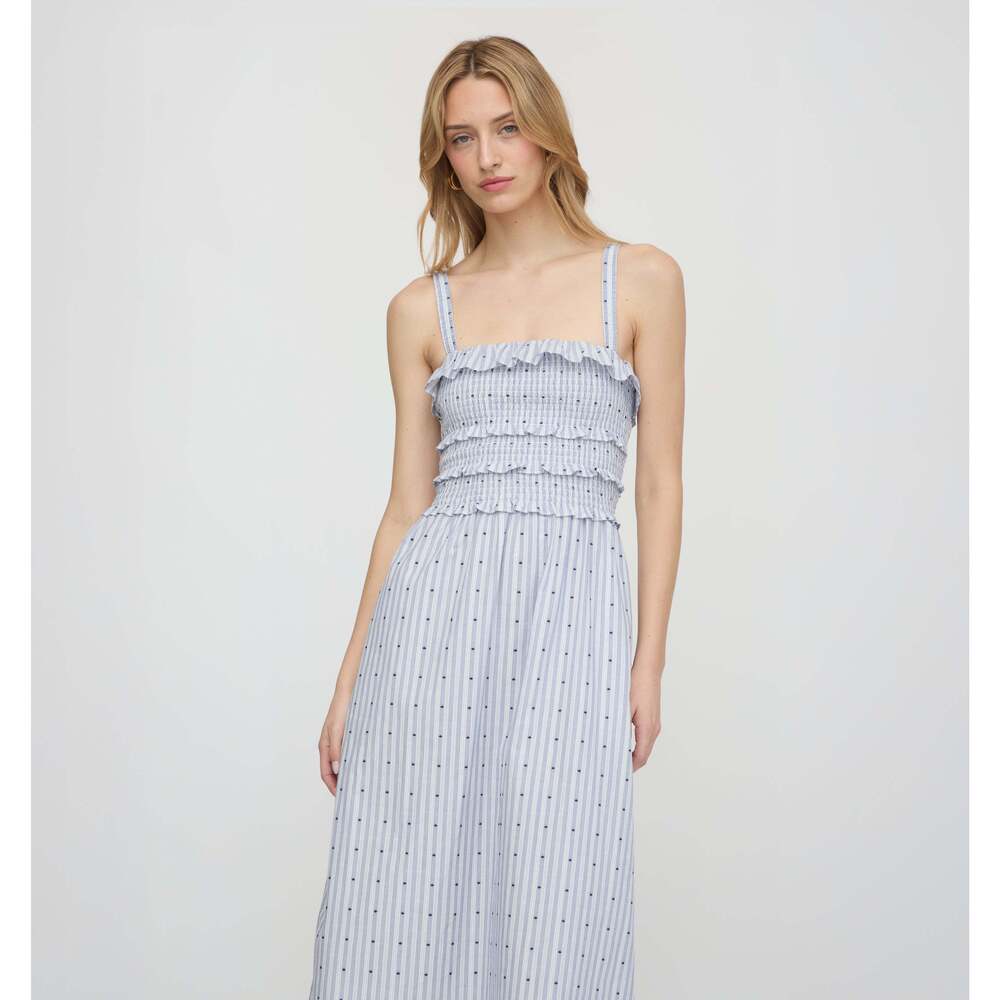 Hill House Home The Analise Nap Dress - Blue Swiss Dot Size XXLBlue Swiss Dot /